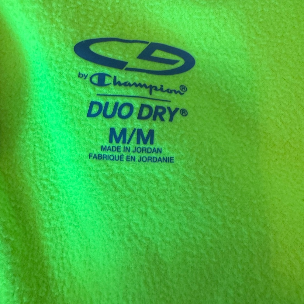 Duo Dry Neon Yellow Size Medium Workout Hoodie - Picture 2 of 3